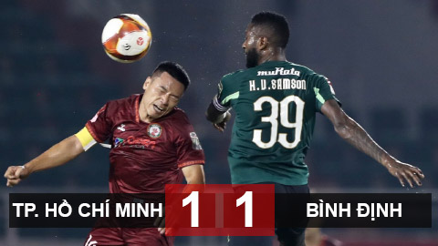 Kết quả TP.HCM 1–1 Bình Định: Tiếc cho đội bóng đất Võ